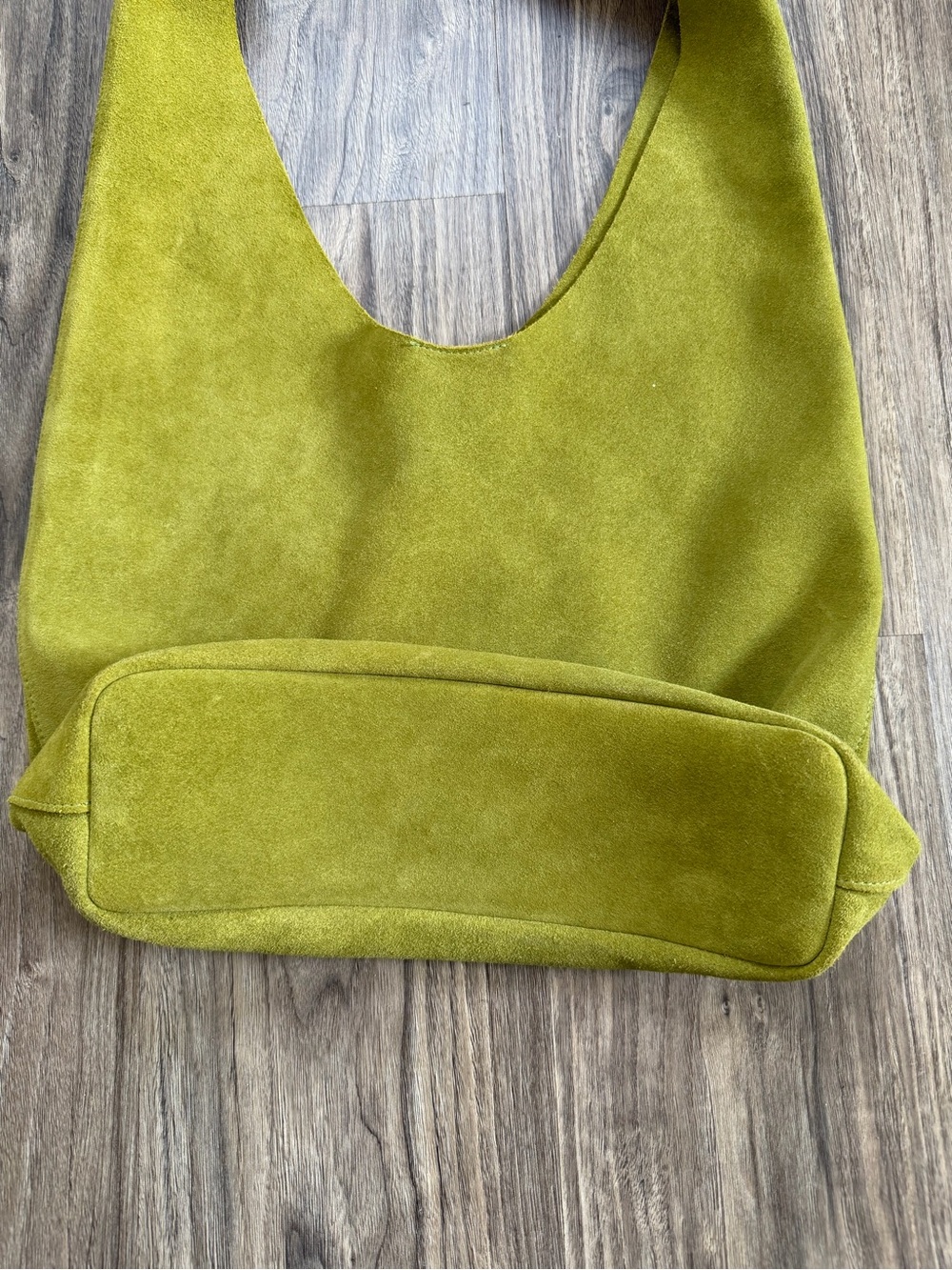 Molly G Green Suede Leather Hobo Shoulder Bag - Picture 5 of 11